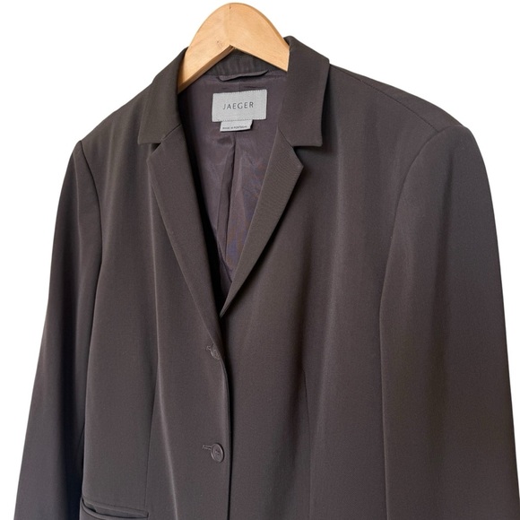 Jaeger Women's Brown Tailored Blazer XL Single-Breasted Jacket Business Attire - Picture 1 of 8